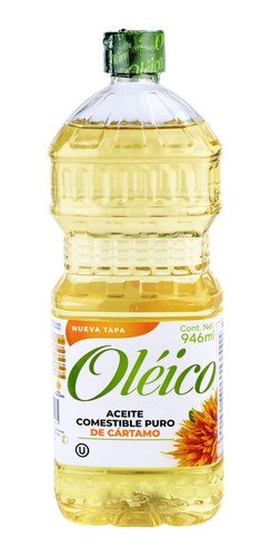 Imagen 3 de 10 de Aceite Oléico Puro De Cártamo 946 Ml (3 Piezas)