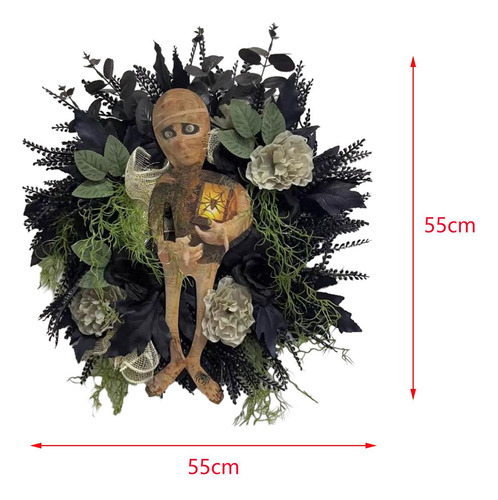 Corona De Halloween, Corona De Flores De Momia Para