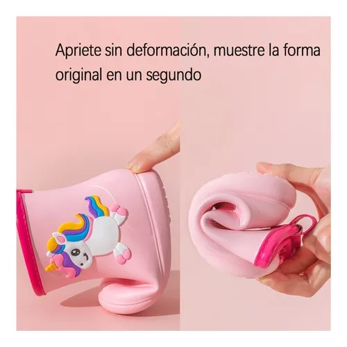 Botas De Lluvia Niños Antideslizantes Impermeables Cómodo