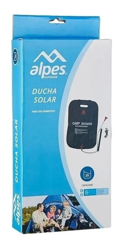 Ducha Solar Portátil Para Camping, 20 Litros, Marca Alpes