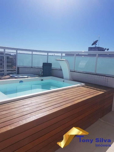 Imagem 3 de 15 de Linda Cobertura 04 Quartos Com Piscina No Braga Em Cabo Frio - 989