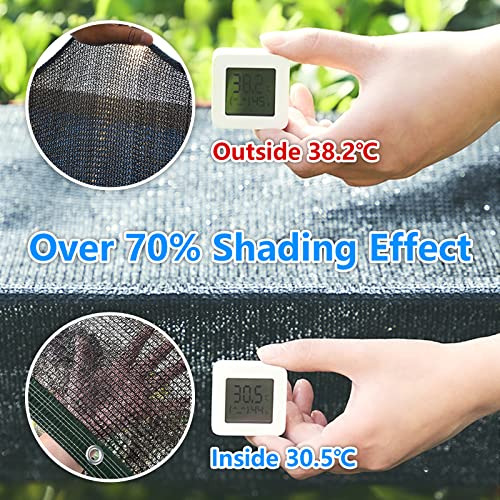 Tela Para Sombra 70 % Negra 3 X 6 Metros Malla Duradera