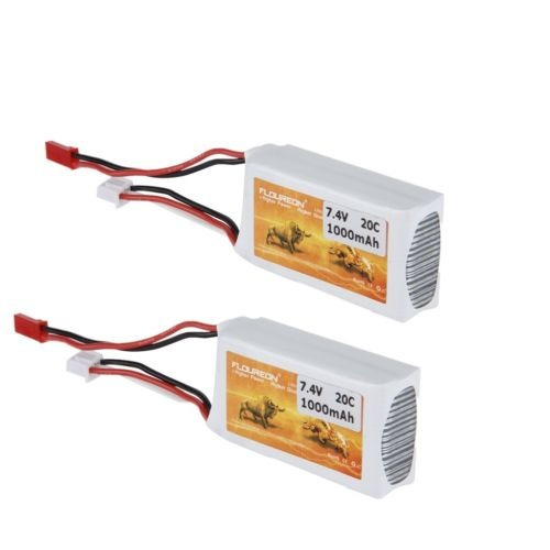 2 X 2s 7.4v 1000mah 20c Lipo Batería Jst Para Coche Rc Carro