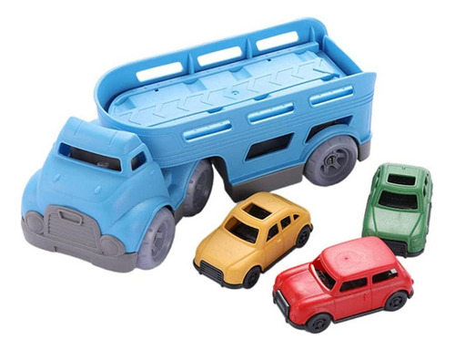 Set Camión Transportador 3 Autos Juguete Infantil Didactico Color Azul