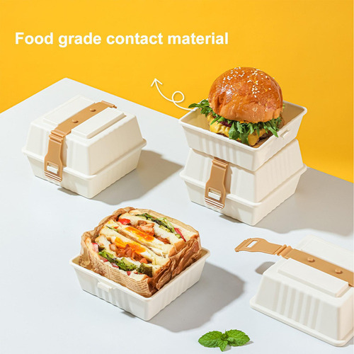 Rl1 Contenedor De Hamburguesas Para Almuerzo Caja De