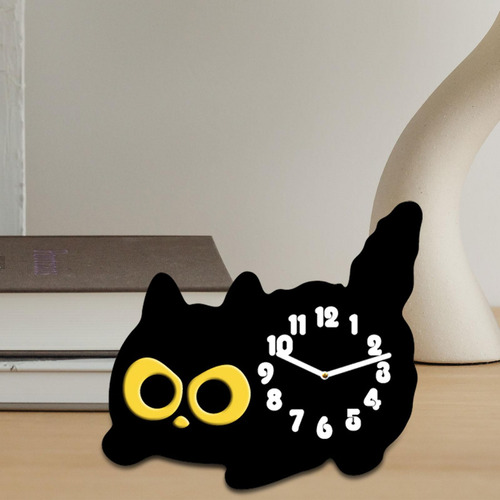 Tabletop Cat Reloj Mantel Reloj Desk Gatking Desk Reloj