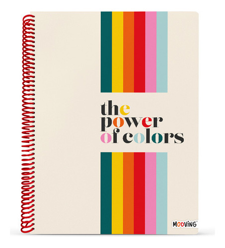 Cuaderno Universitario A4 Mooving Rayado Rainbow Color Power - rayado