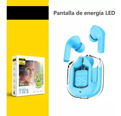 Auriculares Inalámbricos Acefast T8 Cristal Led Ipx4 Táctile