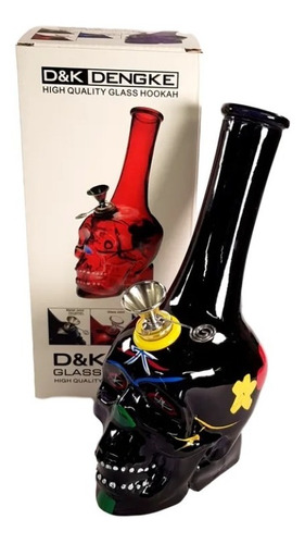 Bong De Vidrio - Diseño De Calavera  22 Cm - Envio Gratis