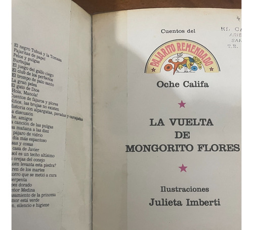 Lote 6 Libros Cuentos Pajarito Remendado Montes Roldan (Usado)
