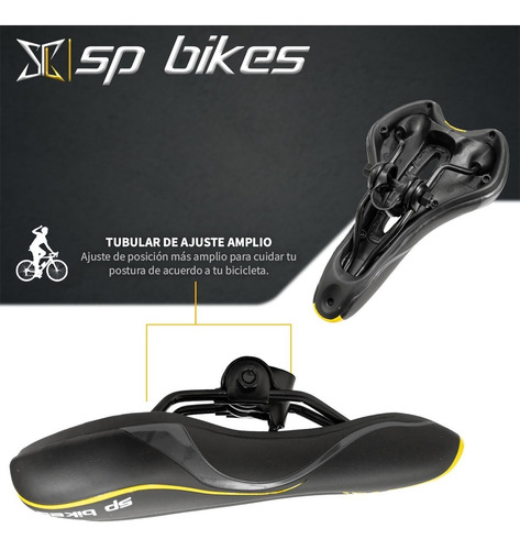 Imagen 7 de 8 de Asiento Para Bicicleta Mtb Prostatico Gel Visible Vzr