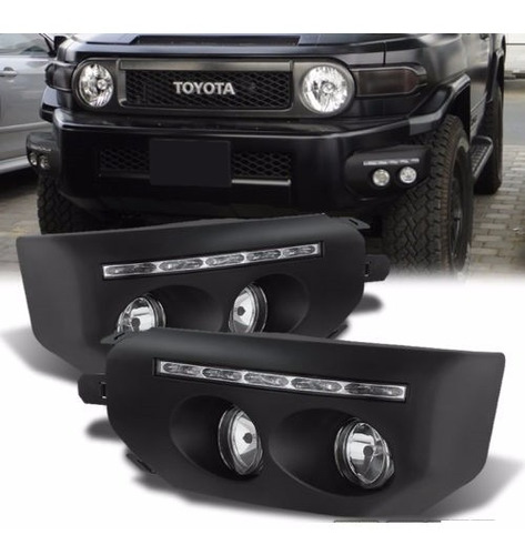 Set De Faros Negros De Niebla Toyota Fj Cruiser 07-2014