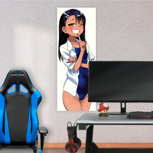 Cuadro Grande 30x80 Cm Nagatoro Nagatoro Camisa Animeras