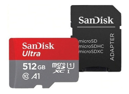 Cartão De Memória Sandisk Ultra Com Adaptador Sd 512 Gb