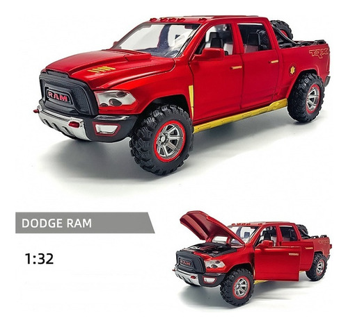 Dodge Ram Trx Miniatura Metal Autos 1:32 Con Luces Y Son [u]