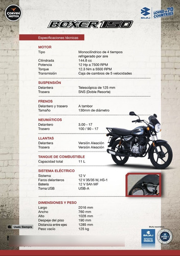 Imagen 13 de 15 de Moto 0km Calle Street Bajaj Boxer 150 Ug Caja De 5ta 2023