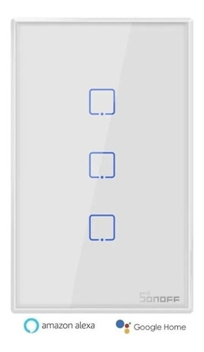 Imagem 2 de 10 de Interruptor Wifi Sonoff Touch 3 Botões Google Home Alexa