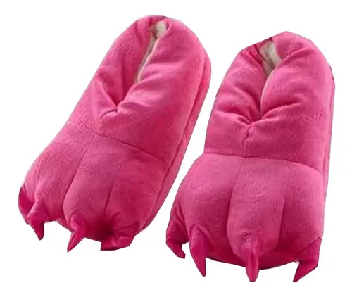 comprar Pantuflas Rosa Con Garras. Pantuflas Para Niños De Animales