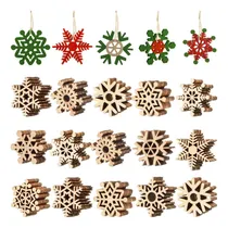 Comprar 100 Pcs Navideño Inacabado Adornos De Nieve De Copo De Nieve