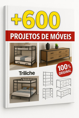 +600 Projetos Móveis Metalon De Arquivo Pdf Envio Rapido Preto 600 Projetos Móveis Metalon