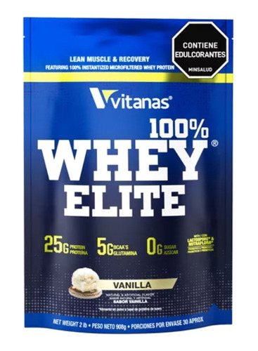 100% Whey Elite - 2lb- Vitanas- - Unidad a $131005