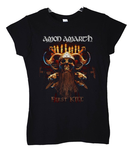 Polera Mujer Amon Amarth First Kill Metal Abominatron