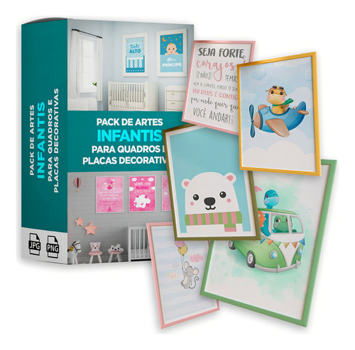 Pack De Artes Infantis Para Quadros E Placas Decorativas
