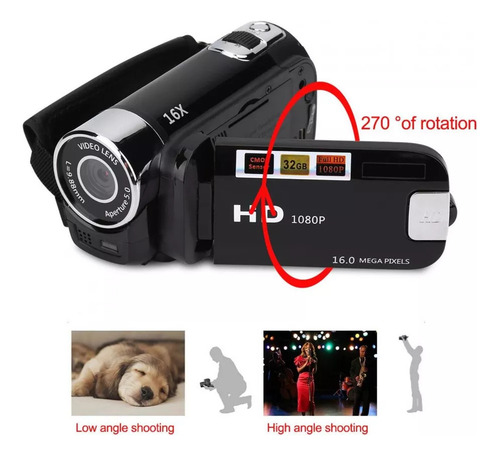A Cámara De Vídeo Digital 16x Hd 100-240v