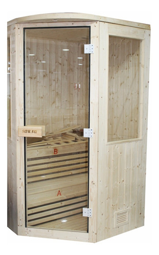 Cabina Sauna Esquina Pre-fabricada 2 Personas Piscinería