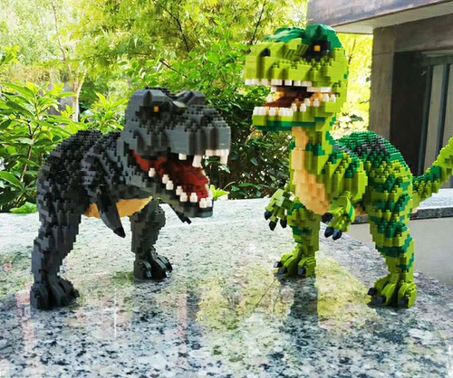 Trex Armable 3d Bloque Construcción Dinosaurio Puzzle Rompe Cantidad De Piezas 1457