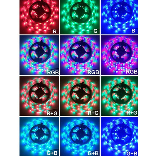 Imagen 6 de 6 de Ririwon La Luz De Tira, 16,4 Pies Flexible Tira Del Rgb Led,