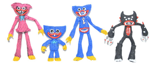 Figuras De Accion Huggy Wuggy Azul Rosa Araña Poppy