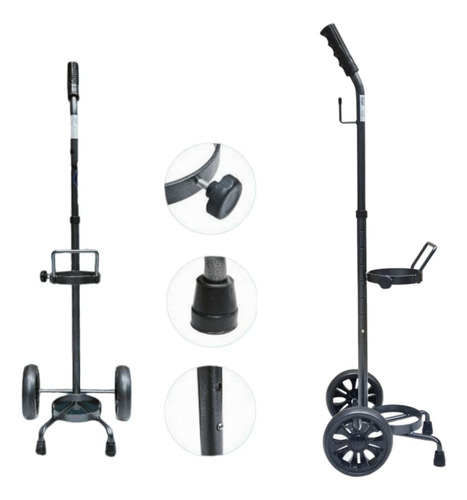 Carro Ajustable Porta Cilindro Oxigeno De 425 A 680 Litros