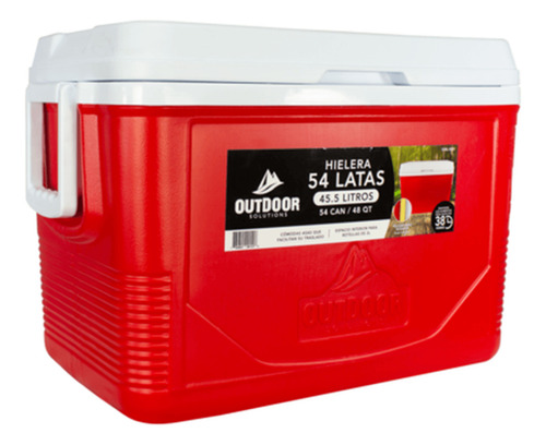 Hielera Outdoor Solutions 48 Qts Rojo 45.5 L Rojo
