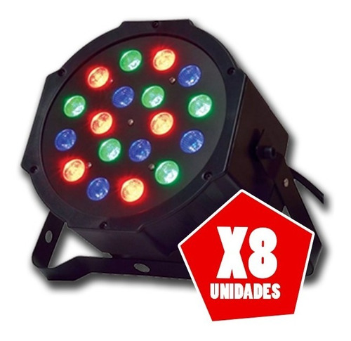 Imagen 2 de 6 de Proton Led Par 18 Luz Rgb Dmx Envio Gratis Pack X 8