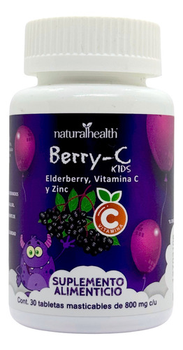 Berry-c Kids Vitamina C 30 Tabletas Masticables Niños Natura