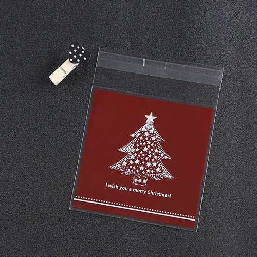 ¡ 200 Bolsas De Celofán Navideñas Con Diseño De Árbol De