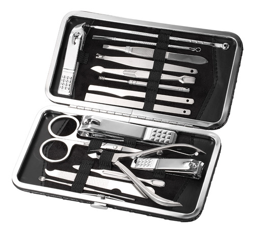 Juego De Cortaúñas De Acero Inoxidable Para Pedicura, 16 Uni