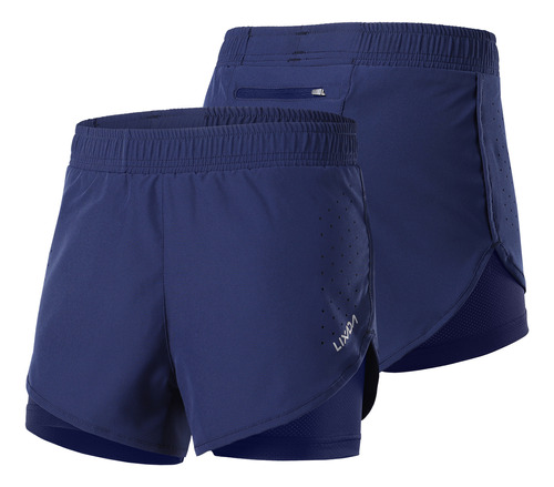 Pantalones Cortos Deportivos Lixada Quick Running 2 En 1 Par