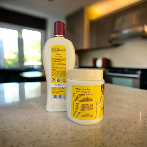Kit 1 Shampoo 1 Banho De Creme Força Maciez Tutano 500ml