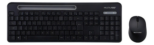 Kit de teclado y ratón inalámbricos, ranura USB, 1000 dpi, multiláser, color del ratón: negro, color del teclado: negro