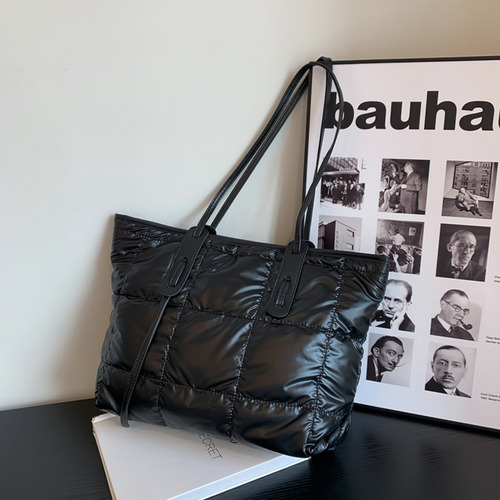 Bolsos De Mano Acolchados De Algodón For Mujer, Otoño-invie