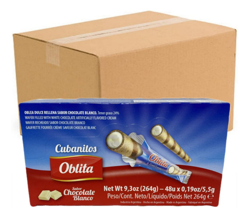 Cubanito Chocolate Blanco Oblita X48u (bulto X16)