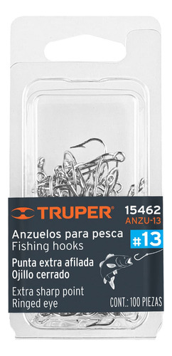 Anzuelo Para Pesca No. 13 (100pz) Truper 15462