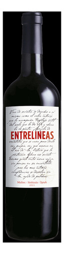 Caja De 12 Vino Tinto Santa Elena Entrelineas 750 Ml