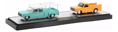 Cheyenne Super 1973 Y Sierra Grande 1975 M2 Escala 1/64 1:64 Color Cian/naranja