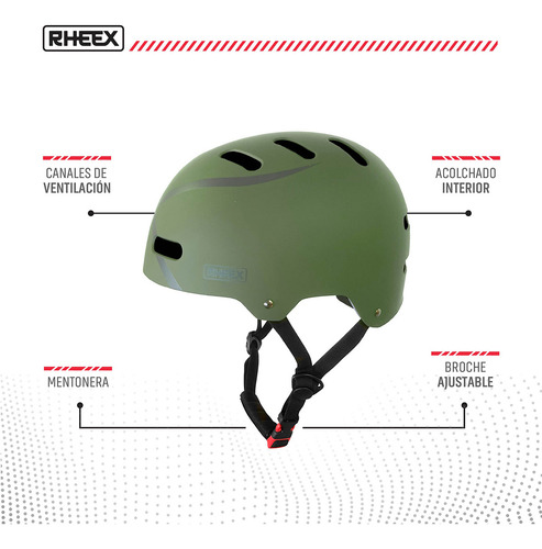 Casco Para Monopatin Bici Mtb Skate Rollers Comodo Y Seguro Verde S
