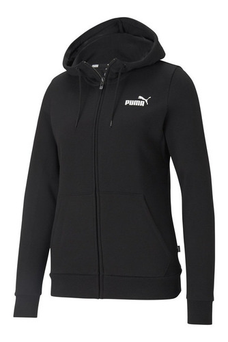 Poleron Cierre Puma Ess Small Logo Full-zip Negro Mujer