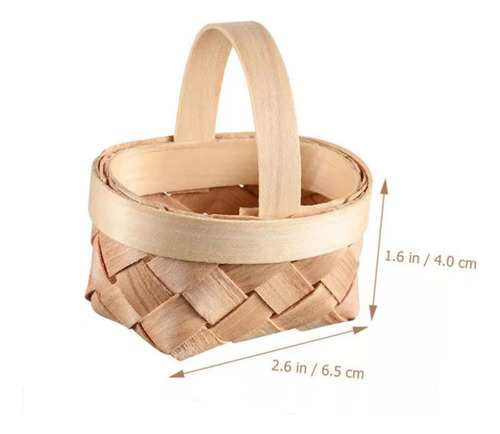 Cesta Pequeña De Mimbre Para Astillas De Madera, 10 Unidades