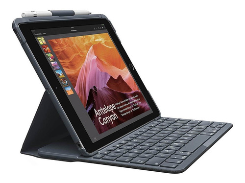 Funda Con Teclado Logitech Slim Folio iPad 5ta Y 6ta Gen